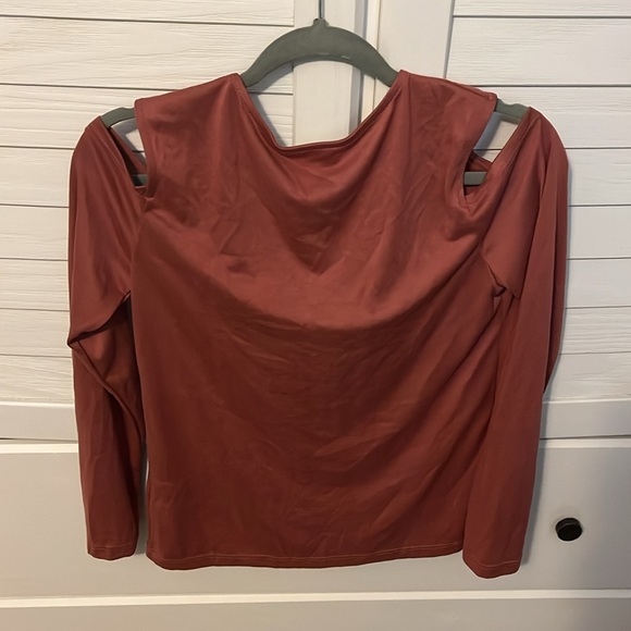 Anthropologie Deletta Cowl Neck Cold Shoulder Top - Picture 3 of 5